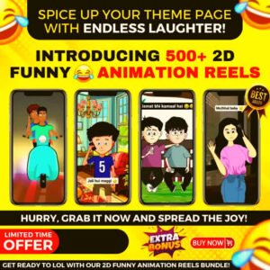 2D Animation Reels Bundle | 1500+ Trending Animation Videos Pack
