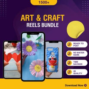 2000+ Art & Craft Reels Bundle | Viral, High Quality & Copyright Free