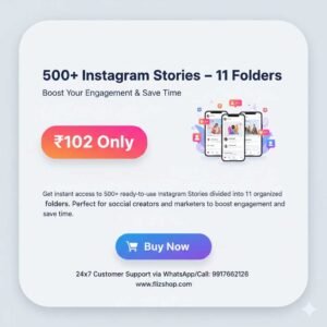 500+ Instagram Stories – 11 Folders | Ready-to-Use Social Media Templates | FlizShop